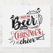 lustige Bierweihnachtskunst Bierflaschenetikett (Einzelnes Label)