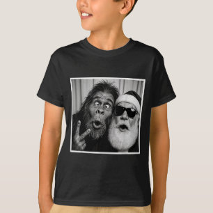 Lustige Bigfoot-Fotobooth mit Santa Weihnachten Xm T-Shirt