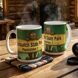 Lustige Bigfoot-Kaffeetasse – Sasquatch State Park Kaffeetasse