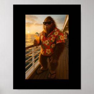 Lustige Bigfoot-Kreuzfahrt Poster
