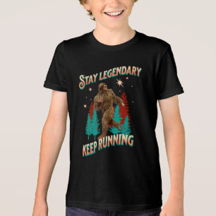 Lustige Bigfoot Laufmotivation Tri-Blend Shirt