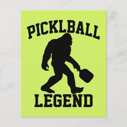 Lustige Bigfoot-Pickleball-Legende Flyer (Vorne)