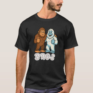 Lustige Bigfoot Yeti-Brüder, mythische Kreaturen T-Shirt