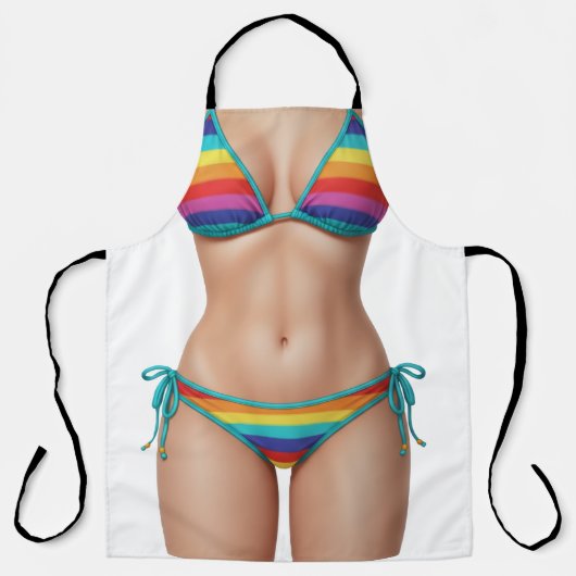 Lustige Bikini-Grill-Schürze – BBQ-Geschenk Schürze (Vorderseite)