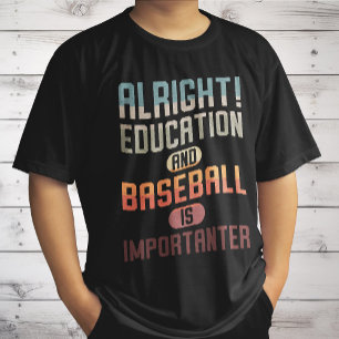 Lustige Bildung Und Baseball Ist Wichtiger Retro T-Shirt