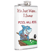 Lustige Billard-Hai-Rebell-Flasche Flachmann (Rechts)
