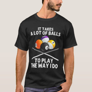Lustige Billard-Kunst für Männer, Jungen Billardli T-Shirt