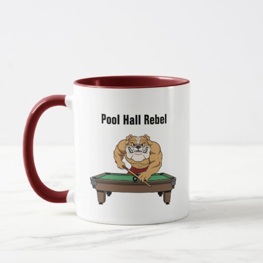 Lustige Billard-Poolhall-Rebell-Coffee-Mugs Tasse (Links)