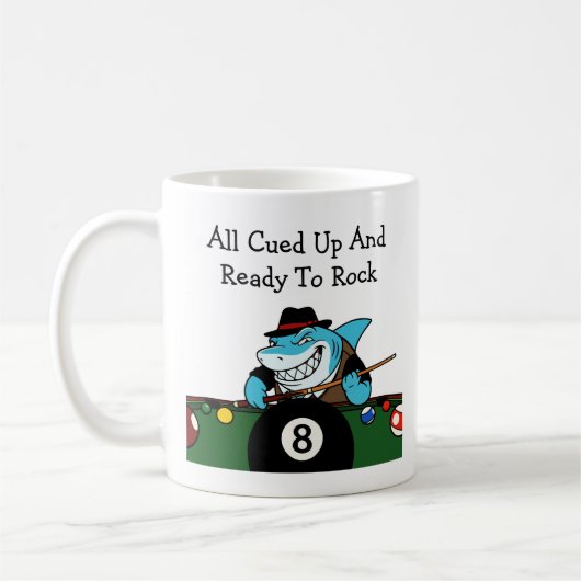 Lustige Billard-Poolhall-Rebell Kaffeetasse (Links)