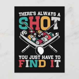 Lustige Billard-Zitate 8 Ball Spieler Postkarte