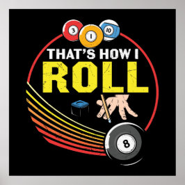 lustige Billardsportarten Poster