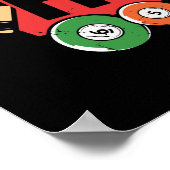 lustige Billiards liebt Wortkunst Poster (Ecke)