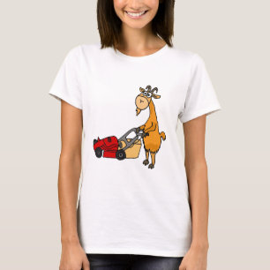 Lustige Billy-Ziege, die Rasenmäher-Cartoon drüc T-Shirt