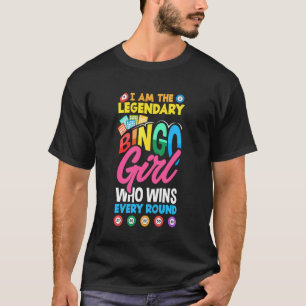 Lustige Bingo-Nacht-Zitat Frauen Legendäre Bingo-F T-Shirt
