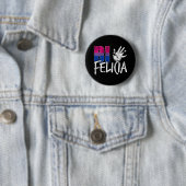 Lustige bisexuelle Stolz-Flagge Bi-Felicias Button (Beispiel)