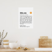 Lustige Bitcoin-Definition Poster (Küche)
