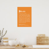 Lustige Bitcoin-Definition Poster (Küche)