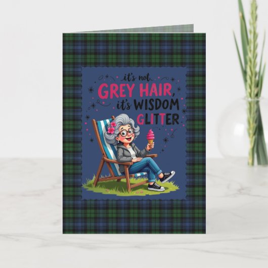 Lustige Black Watch Ancient Scottish Tartan Karte (Vorderseite)