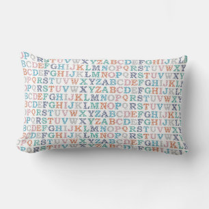 Lustige Blasen Regenbogen Alphabet Lendenkissen