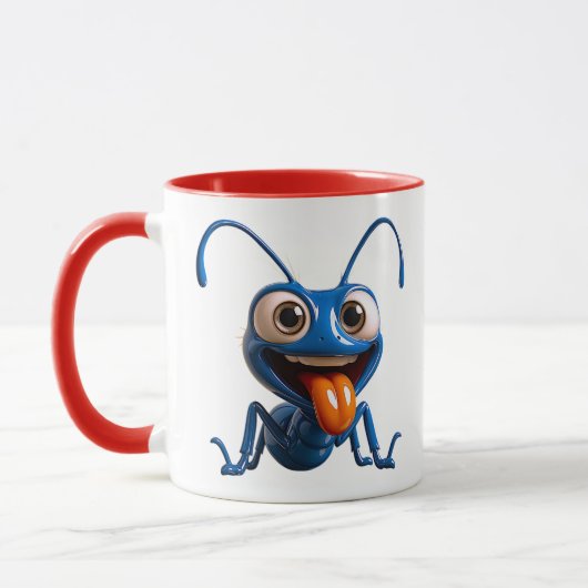 Lustige Blaue Ameise Tasse (Links)