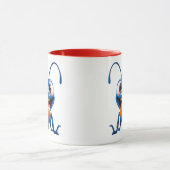 Lustige Blaue Ameise Tasse (Zentrum)