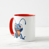 Lustige Blaue Ameise Tasse (Vorderseite Links)