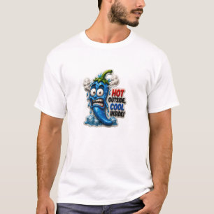 Lustige Blaue Chili-Schote T-Shirt
