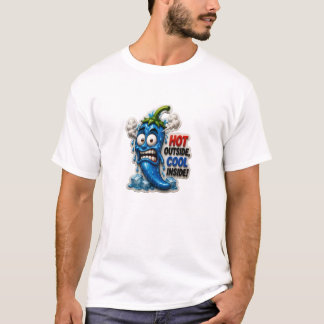 Lustige Blaue Chili-Schote T-Shirt