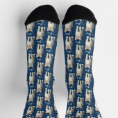 Lustige blaue getigerte Katze Socken (Oben)