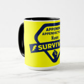 Lustige Blinddarm-Entfernungschirurgie Appendektom Tasse (Vorderseite Links)