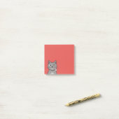 Lustige blinzelnde Cartoonkitty-Katze Post-it Klebezettel (Auf Schreibtisch)