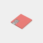 Lustige blinzelnde Cartoonkitty-Katze Post-it Klebezettel (angewinkelt)