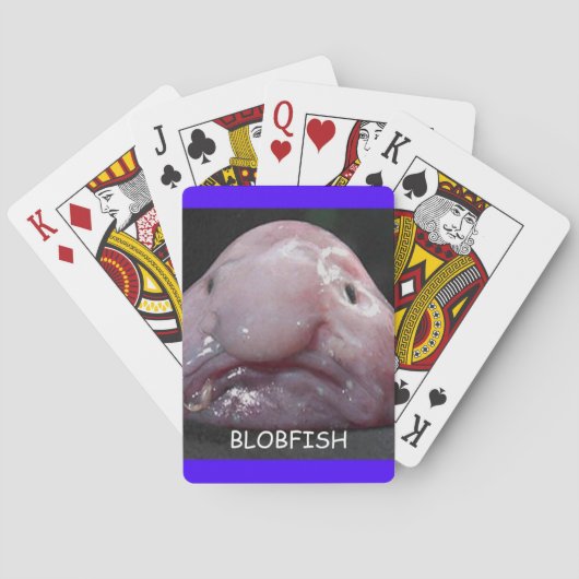 Lustige Blobfish hässliche Fisch-Spielkarten Spielkarten (Rückseite)