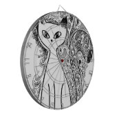 Lustige Blumenmuster Katzen Dartscheibe (Vorderseite Links)