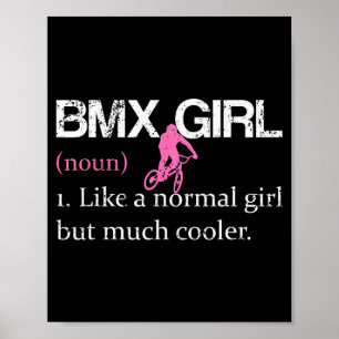 Lustige BMX-Mädchen-Definition BMX Frauen Fahrerin Poster