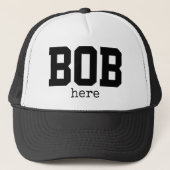 Lustige Bob Here Trucker-Mütze Truckerkappe (Vorderseite)