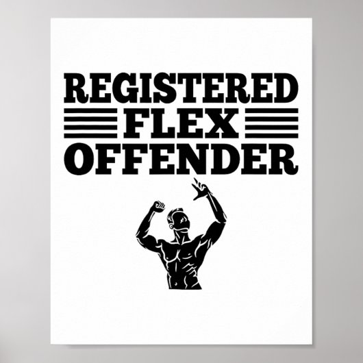 Lustige Bodybuilding-Workout-Registrierte Flex-Off Poster (Vorne)