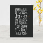 Lustige Bogenschießkarte für Frauen, Mädchen, ihre Karte (Gelbe Blume)