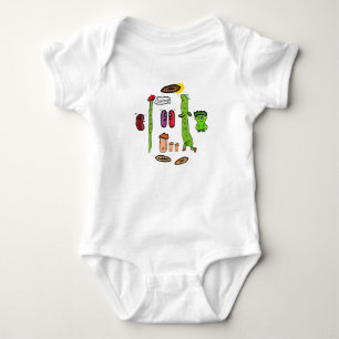 Lustige Bohnen-Wortspiele Baby Strampler