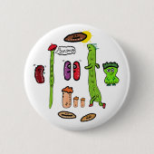 Lustige Bohnen-Wortspiele Button (Vorderseite)