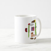 Lustige Bohnen-Wortspiele Kaffeetasse (VorderseiteRechts)