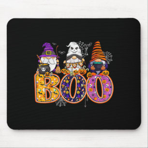 Lustige Boo Hexe Sipders Kürbisse Frohes Halloween Mousepad