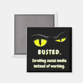 Lustige Boogie-Falsch - Geschnappt. Schild Magnet (Vorderseite/Rückseite)