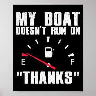 Lustige Boots-Kunst für Männer Frauen Bootfahren W Poster