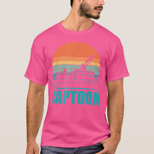 Lustige Bootsmann Mütze Cartoon Pontoon Tritoon Ka T-Shirt