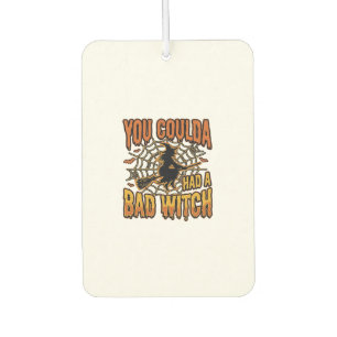 Lustige Böse Hexe Halloween Vintage Gravur Design Autolufterfrischer