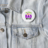 Lustige Böse Hexe Halloween Zitat Vektor Design_1 Button (Beispiel)