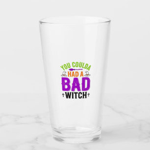 Lustige Böse Hexe Halloween Zitat Vektor Design_1 Glas