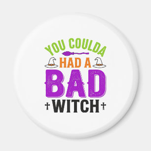 Lustige Böse Hexe Halloween Zitat Vektor Design_1 Magnet