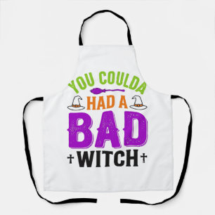 Lustige Böse Hexe Halloween Zitat Vektor Design_1 Schürze